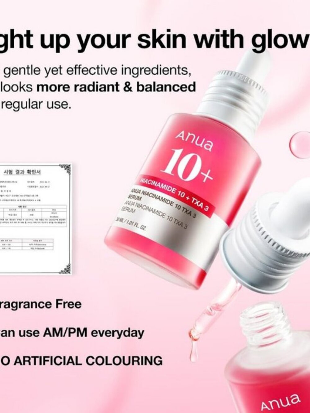 Anua Niacinamide 10 + TXA 4 Serum, Korean Skincare, 1.01 fl.oz - Picture 3 of 12